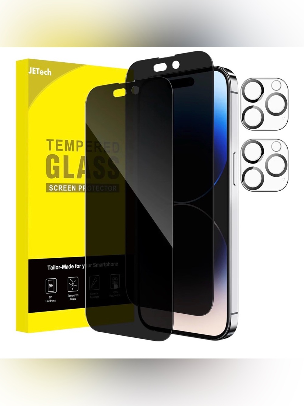 JETech Tempered Glass Screen Protector iPhone 14 Pro Max 2 Pack